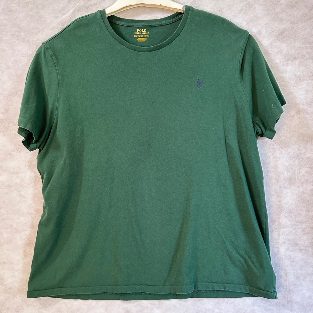 Polo Ralph Lauren Men XXL Forest Green Cotton Short Sleeve Pony Logo T-Shirt